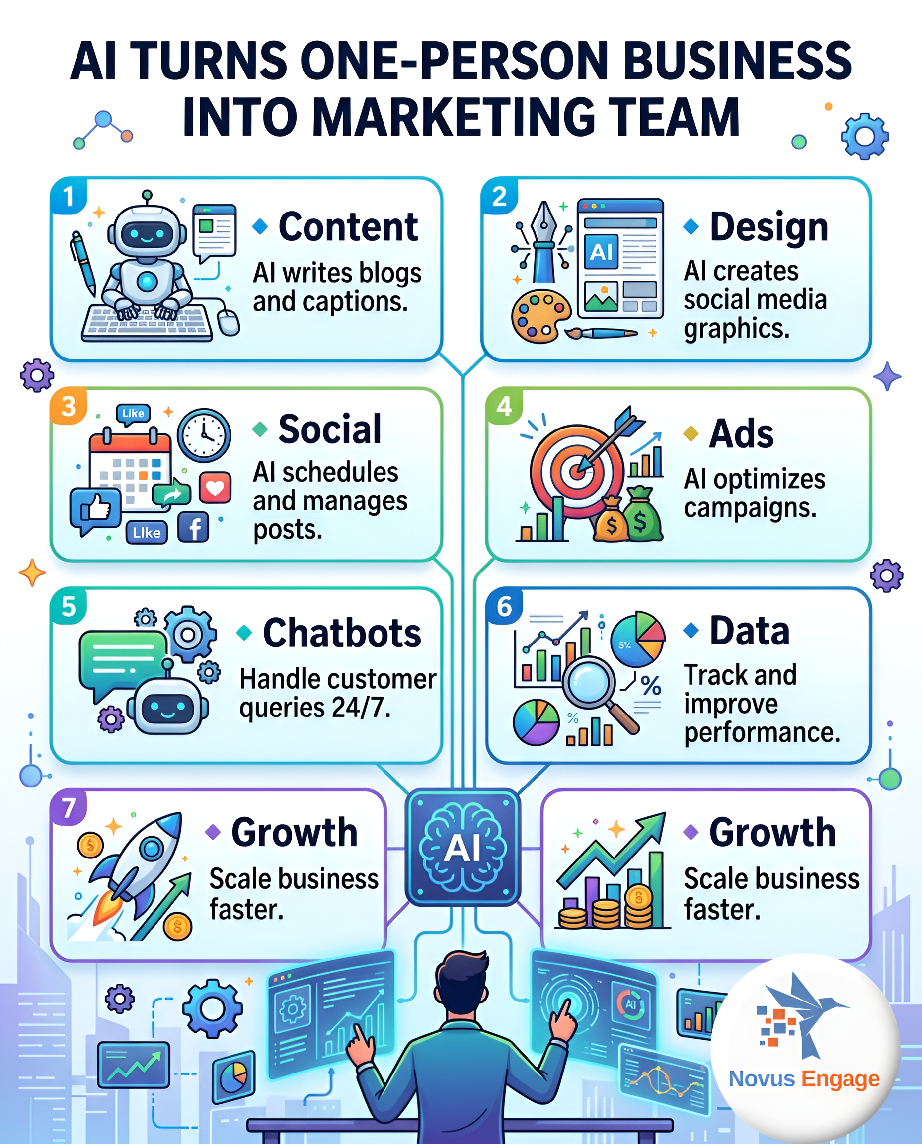 How AI Can Turn a One-Person Business Into a 10-Person Marketing Team